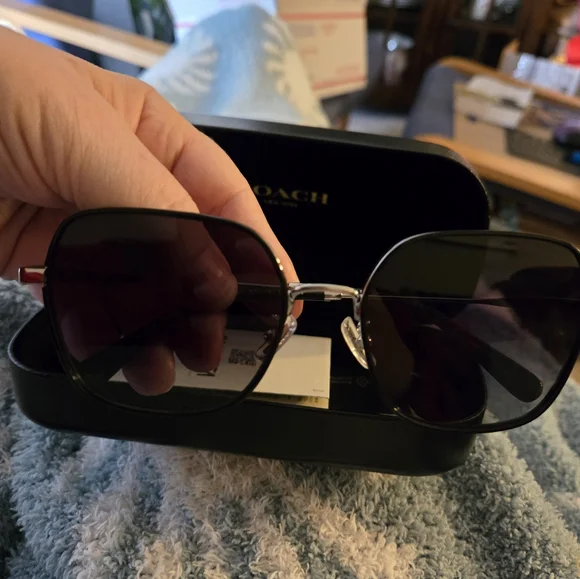 Coach Black and Silver Sunglasses - Picture 3 of 3